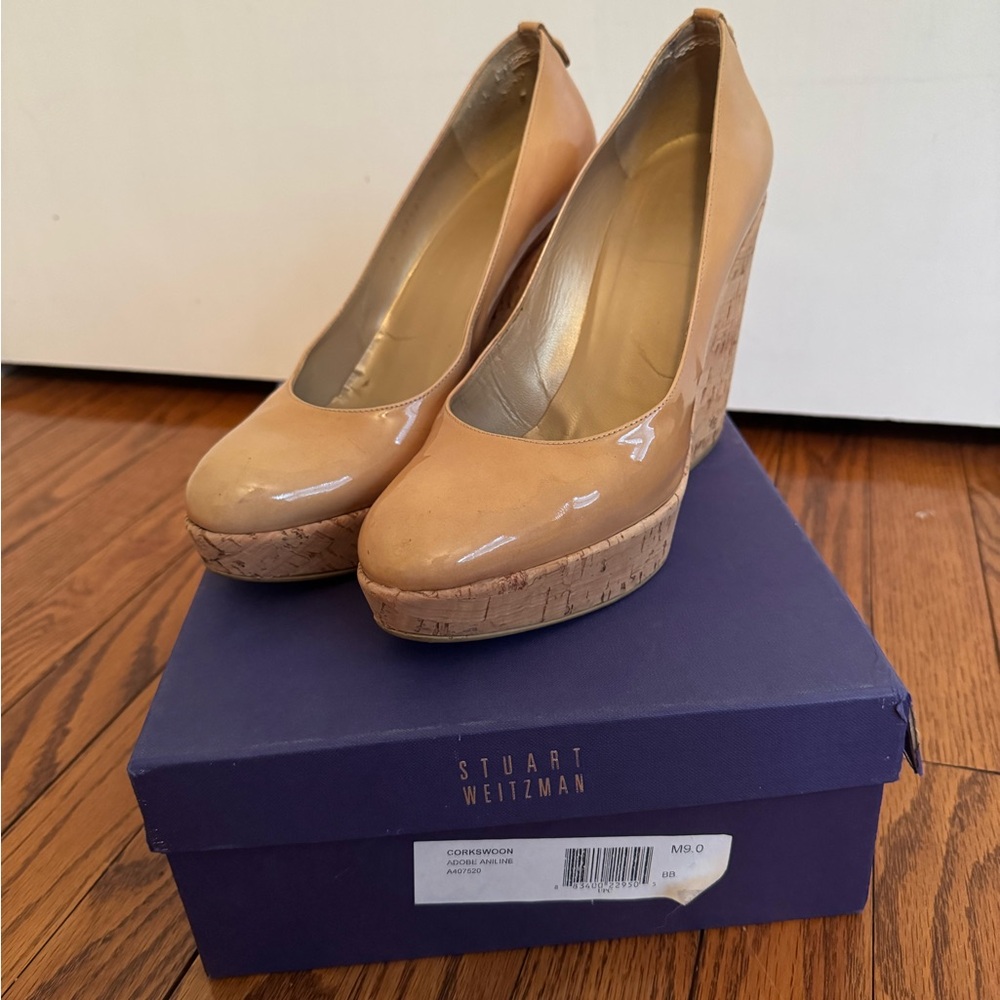 Stuart Weitzman Patent Wedges